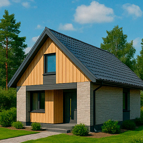 Двускатная крыша