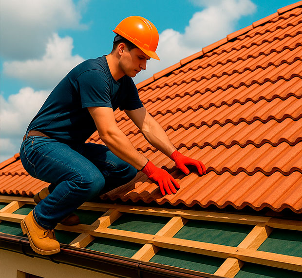 Кровля из цементно-песчаной черепицы в Наро-Фоминске