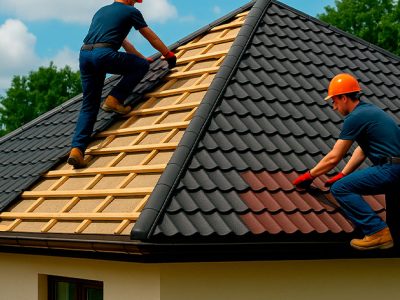 Монтаж шатровой крыши